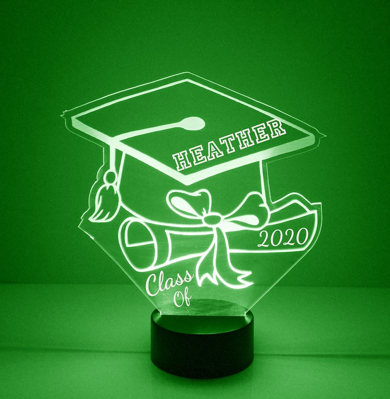 Personalized 7/16 Color Changing Graduation Night Light