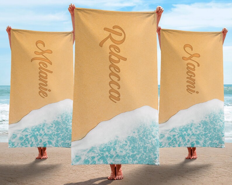 Personalized Ocean&Sand Beach Towel