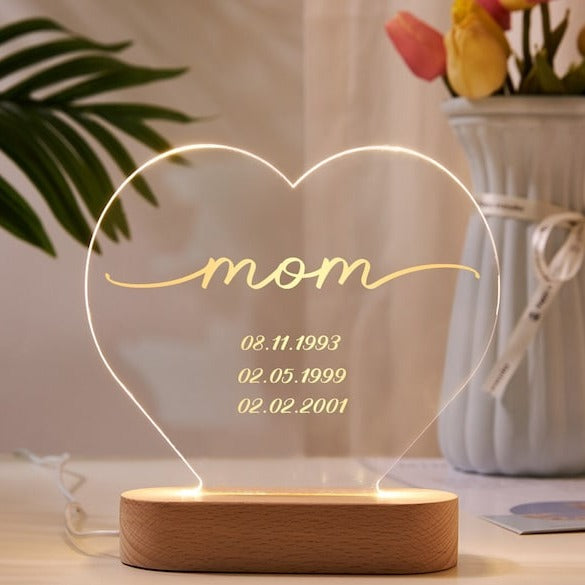 Personalized Mom Lover Night Light