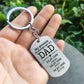 Personalized Dad Keychain With Kids Infor.