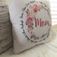 Personalized Name Pillow Flower Around