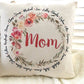 Personalized Name Pillow Flower Around