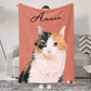 Personalized Pet Photo with Name Blanket for Pet Lover Gifts