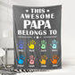 Personalized  Fathers Day Blanket This Awesome Daddy Belongs to