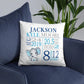 Personalized Elephant Baby Throw Pillow With Birth Info