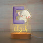 Personalized Animal Alphabet Light LED Bedroom Night Light Boys Girls