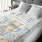 Personalized Initial With Name Art Fleece Blanket