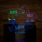 Personalised Dinosaur Colour Change Light LED Bedroom Night Light Boys Girls Mood Lighting