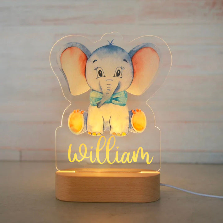 Personalized Light LED Bedroom Night Light Boys Girls Animal Mood Lighting I06 Elephant