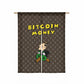 Bitcoin Logo Door Curtain Cartoon Style