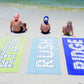 Personalized Beach Towel Striped Letters