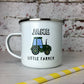 Personalized Enamel Farm Tracktor Theme Mug