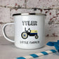 Personalized Enamel Farm Tracktor Theme Mug