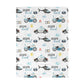 Custom Name Fleece Cartoon Blanket II10 - Police