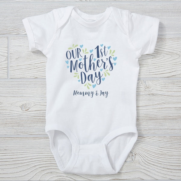 Personalized Baby Onesie Our First Mother's Day Mom&Me