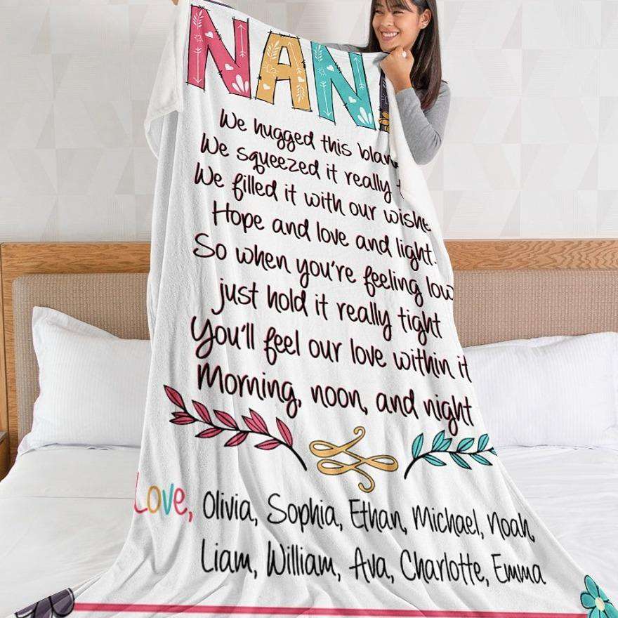 Personalized  Flora Mom/Nana/Auntie We Love You Blanket｜11042217