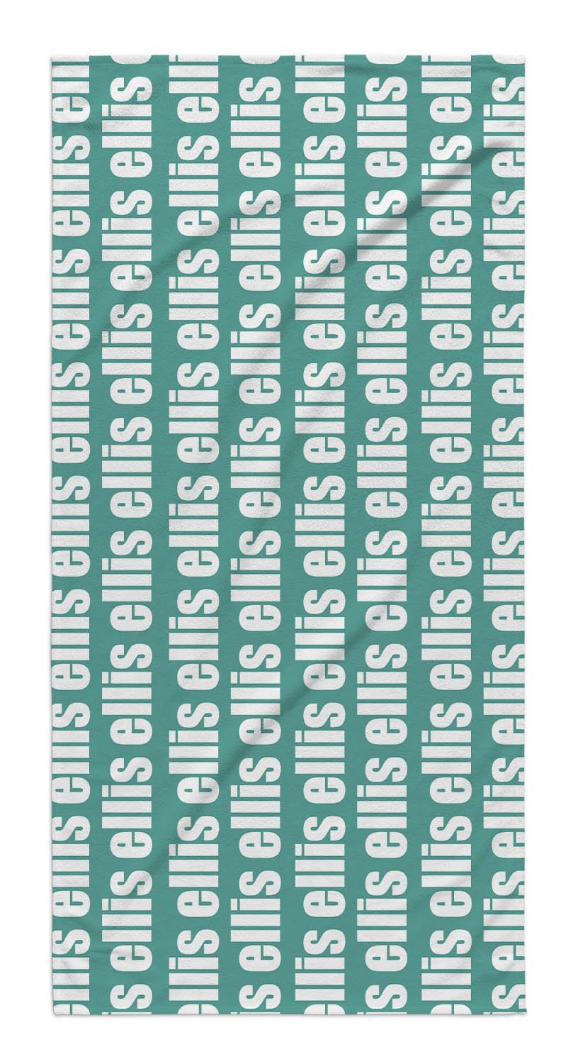 Personalized Beach Towel Name Repeat