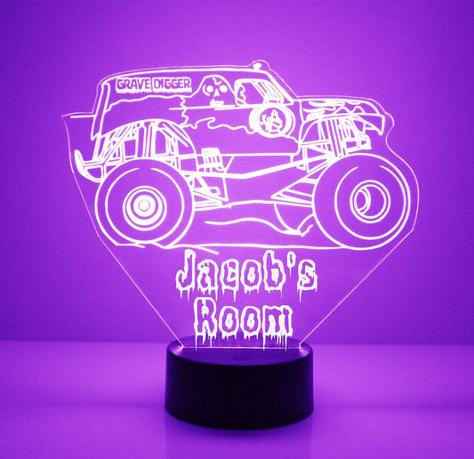 Personalized Truck Night Lights with Name 7/16 Colors Changing LED Lamp NL3017