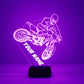 Personalised Dirt Bike Colour Change Light LED Bedroom Night Light Boys Girls Mood Lighting III29
