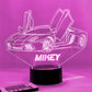 Personalised Lamborghini Colour Change Light LED Bedroom Night Light Boys Girls Mood Lighting Night Lights Night Lights