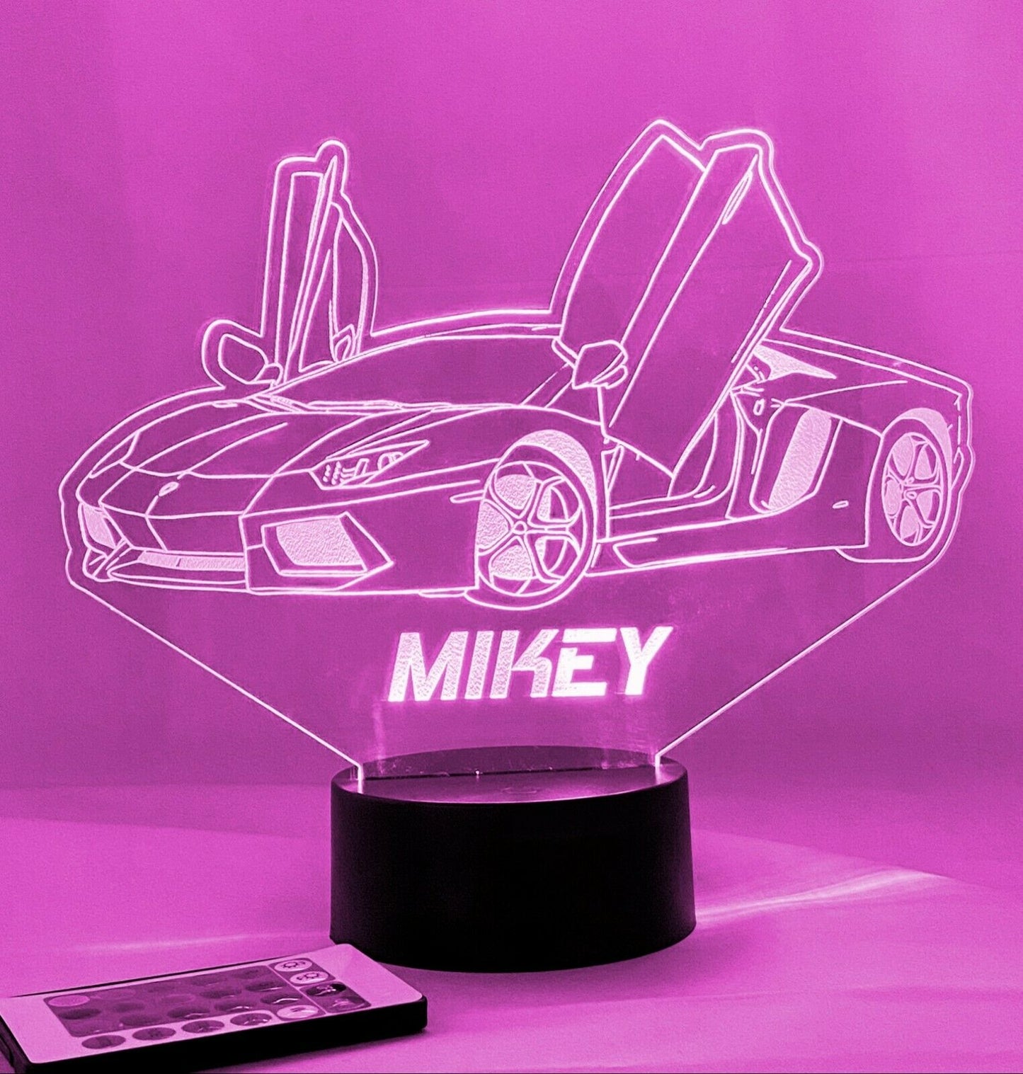Personalised Lamborghini Colour Change Light LED Bedroom Night Light Boys Girls Mood Lighting Night Lights Night Lights