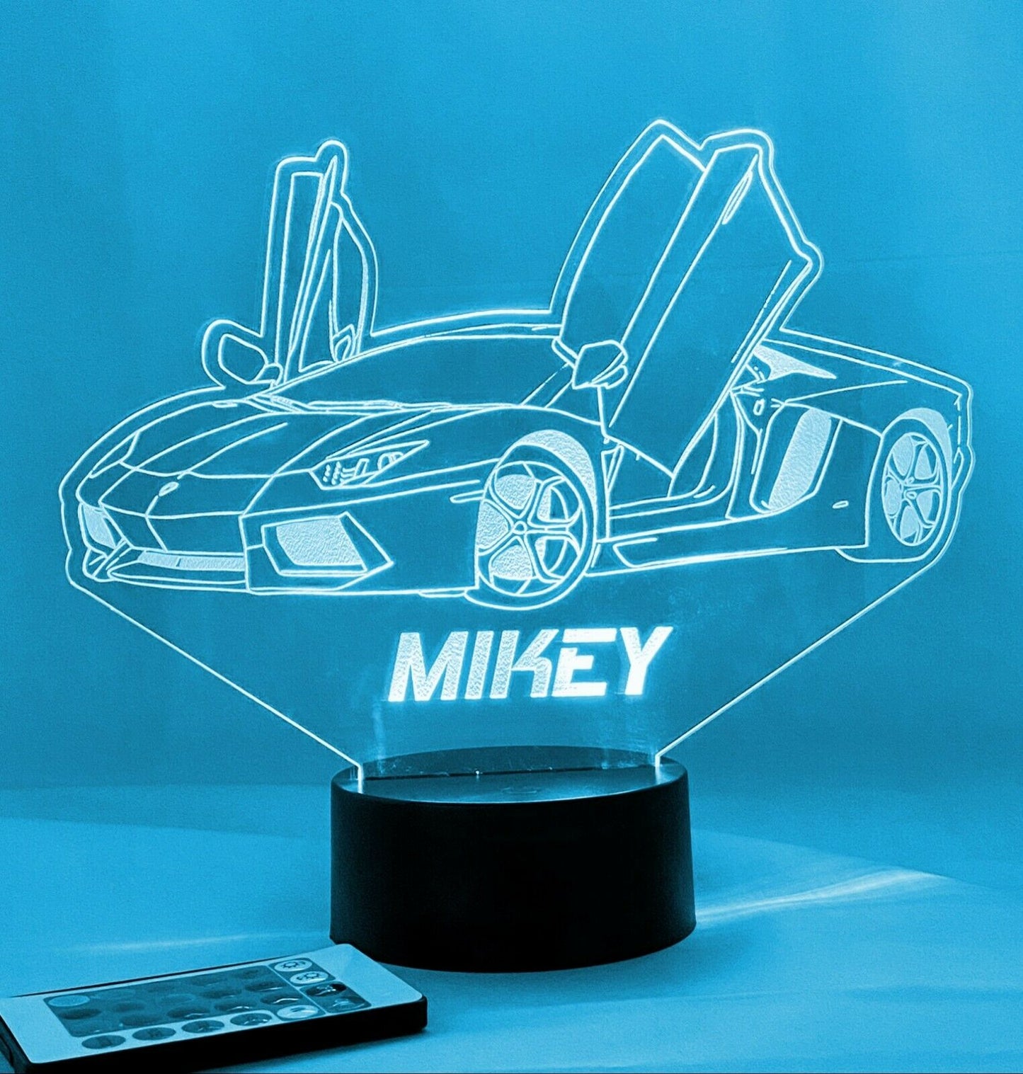 Personalised Lamborghini Colour Change Light LED Bedroom Night Light Boys Girls Mood Lighting Night Lights Night Lights