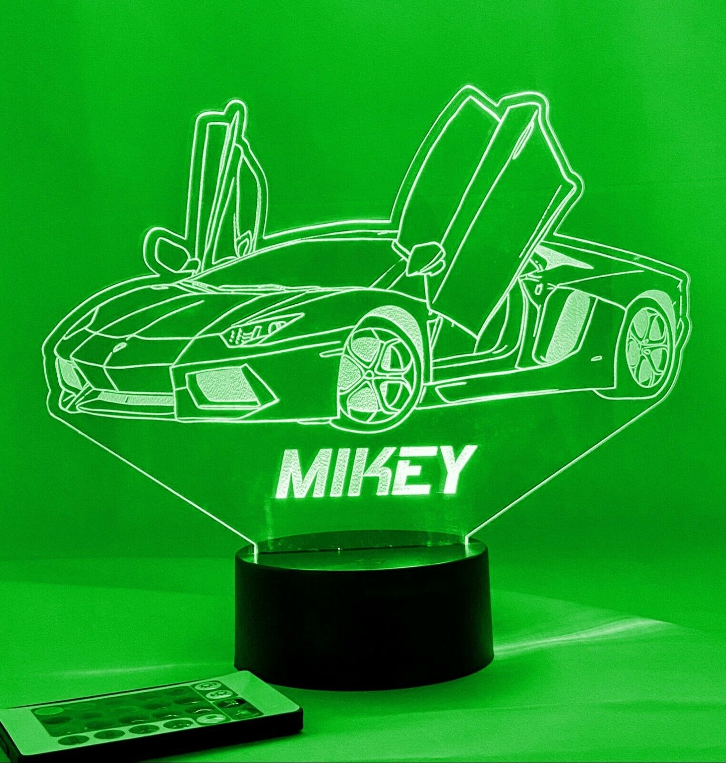 Personalised Lamborghini Colour Change Light LED Bedroom Night Light Boys Girls Mood Lighting Night Lights Night Lights