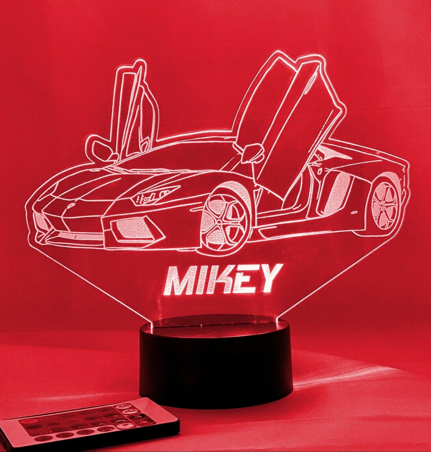 Personalised Lamborghini Colour Change Light LED Bedroom Night Light Boys Girls Mood Lighting Night Lights Night Lights