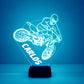 Personalised Dirt Bike Colour Change Light LED Bedroom Night Light Boys Girls Mood Lighting III29