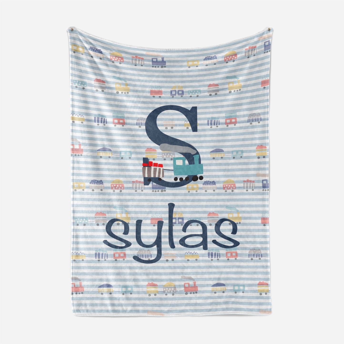 Personalized Fleece Swaddle Bedding Blanket Truck Theme