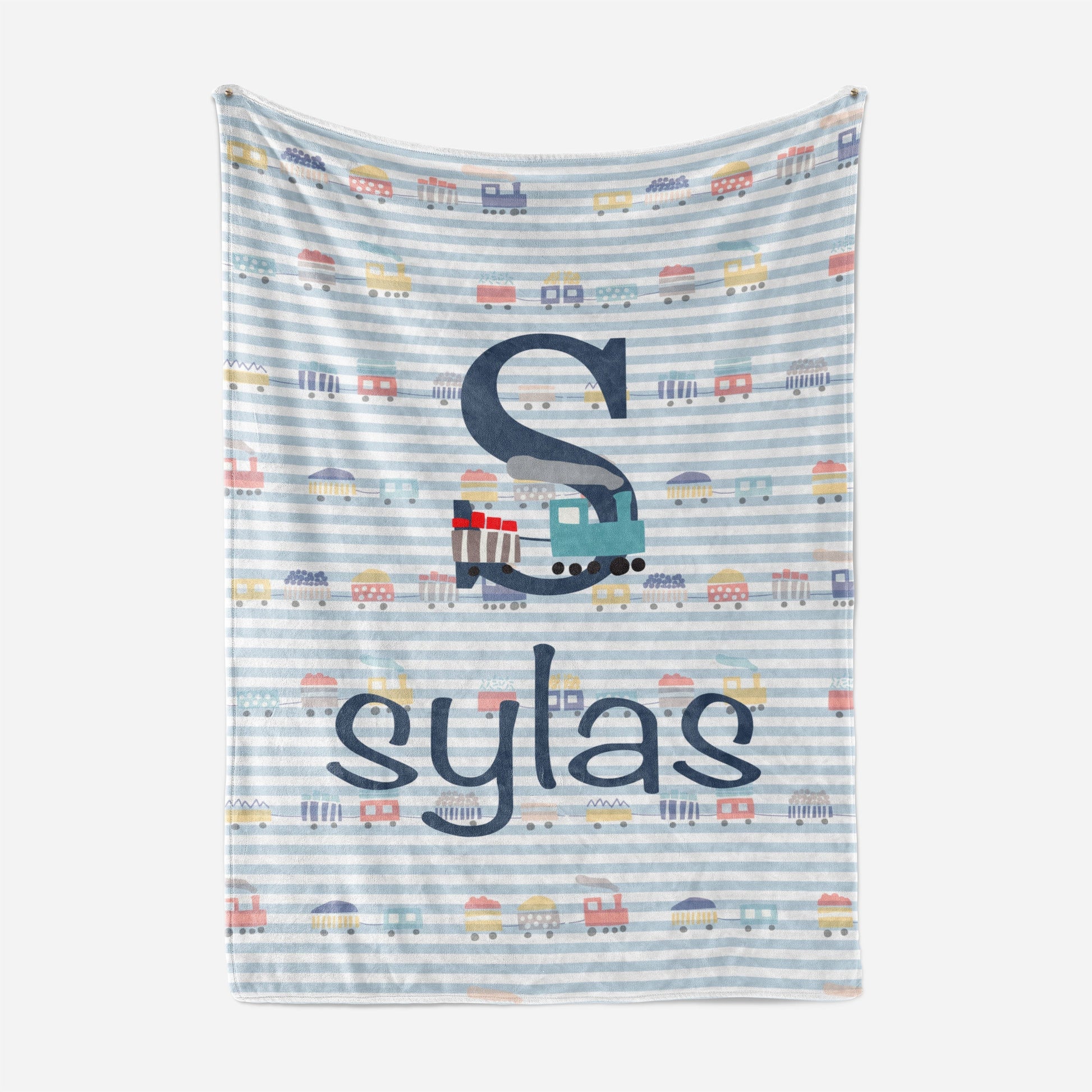 Personalized Fleece Swaddle Bedding Blanket Truck Theme