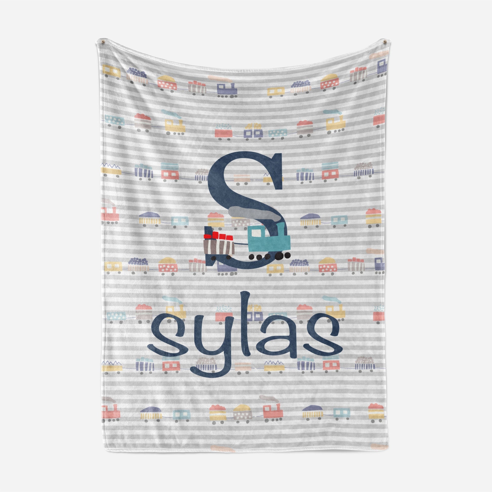 Personalized Fleece Swaddle Bedding Blanket Truck Theme