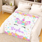 Personalized Magical Unicorn Fleece Blanket 10