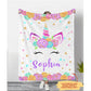 Personalized Magical Unicorn Fleece Blanket 10