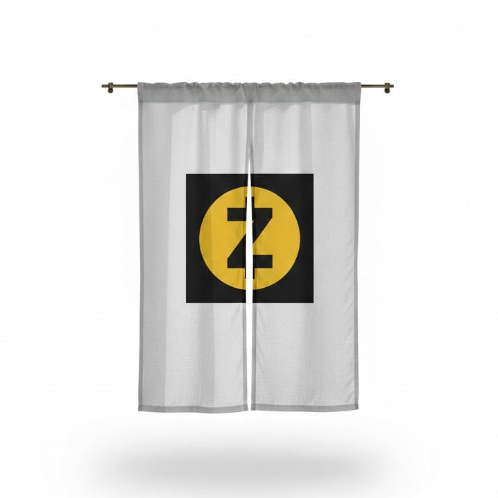 Crypto Logo Door Curtain Zcash