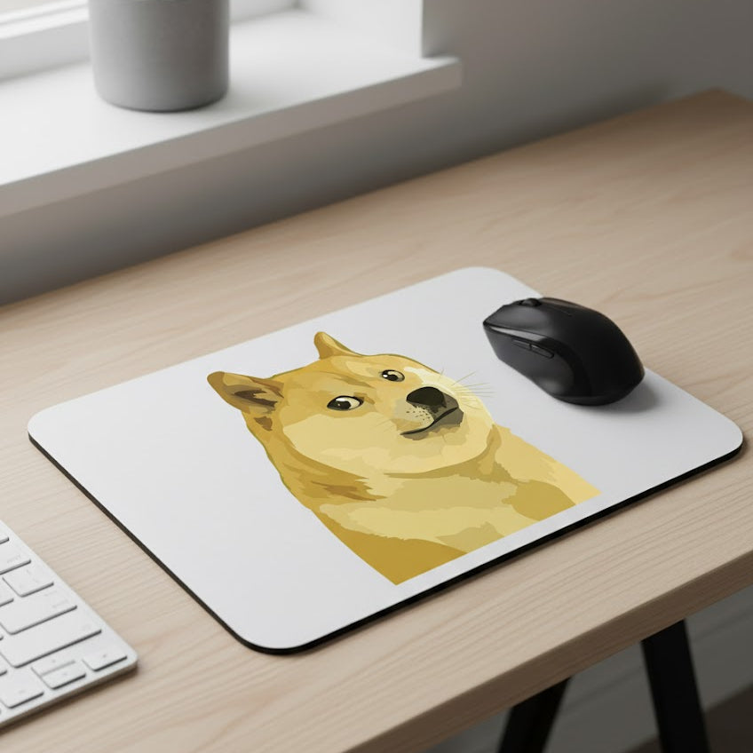 Doge Coin Logo Mouse Pad