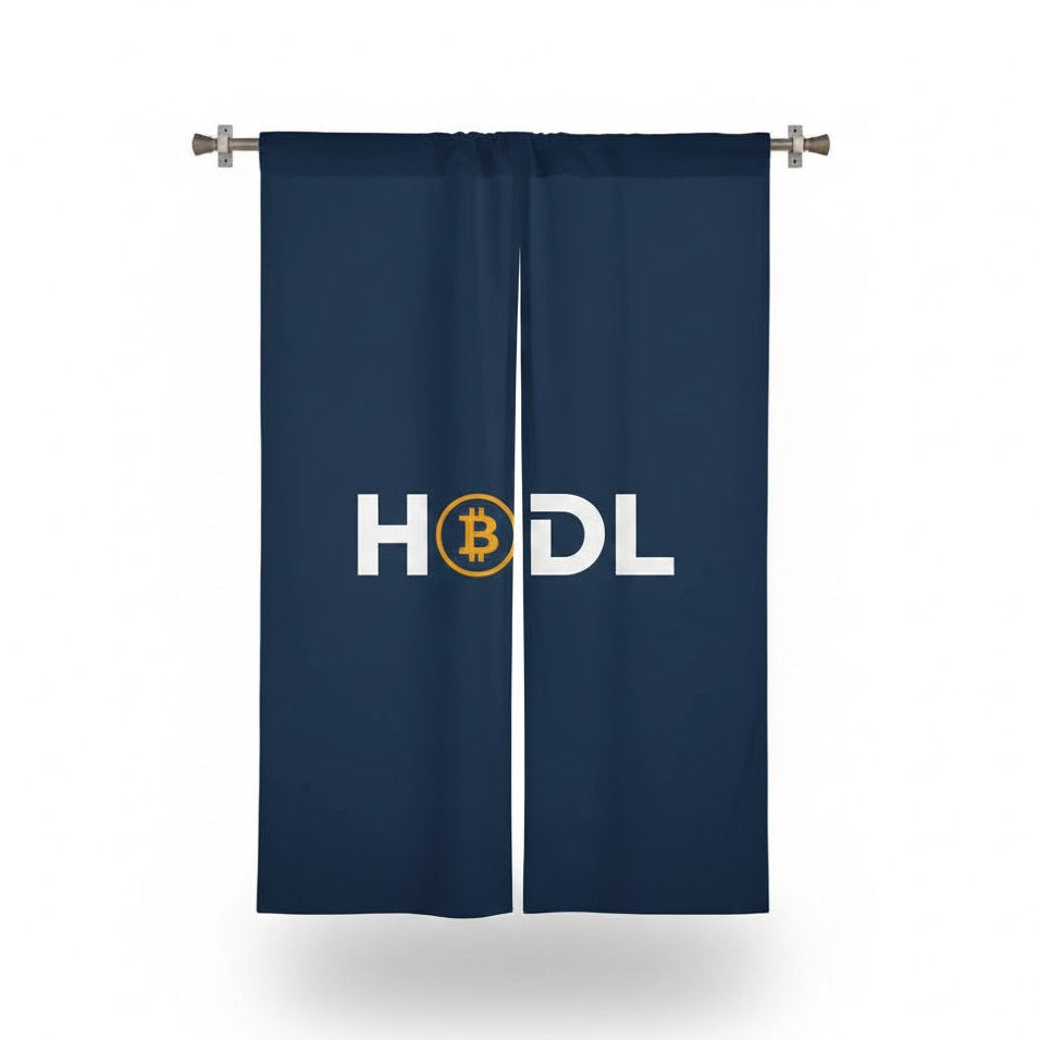 Crypto Logo Door Curtain HODL