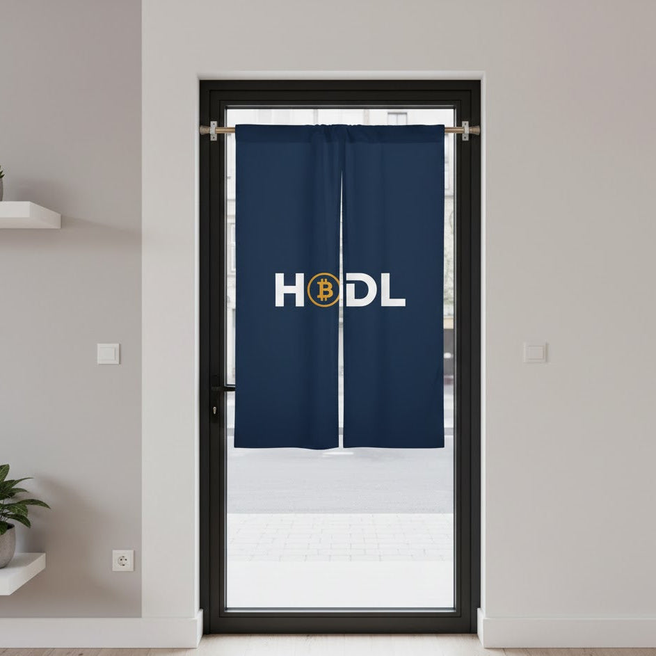 Crypto Logo Door Curtain HODL