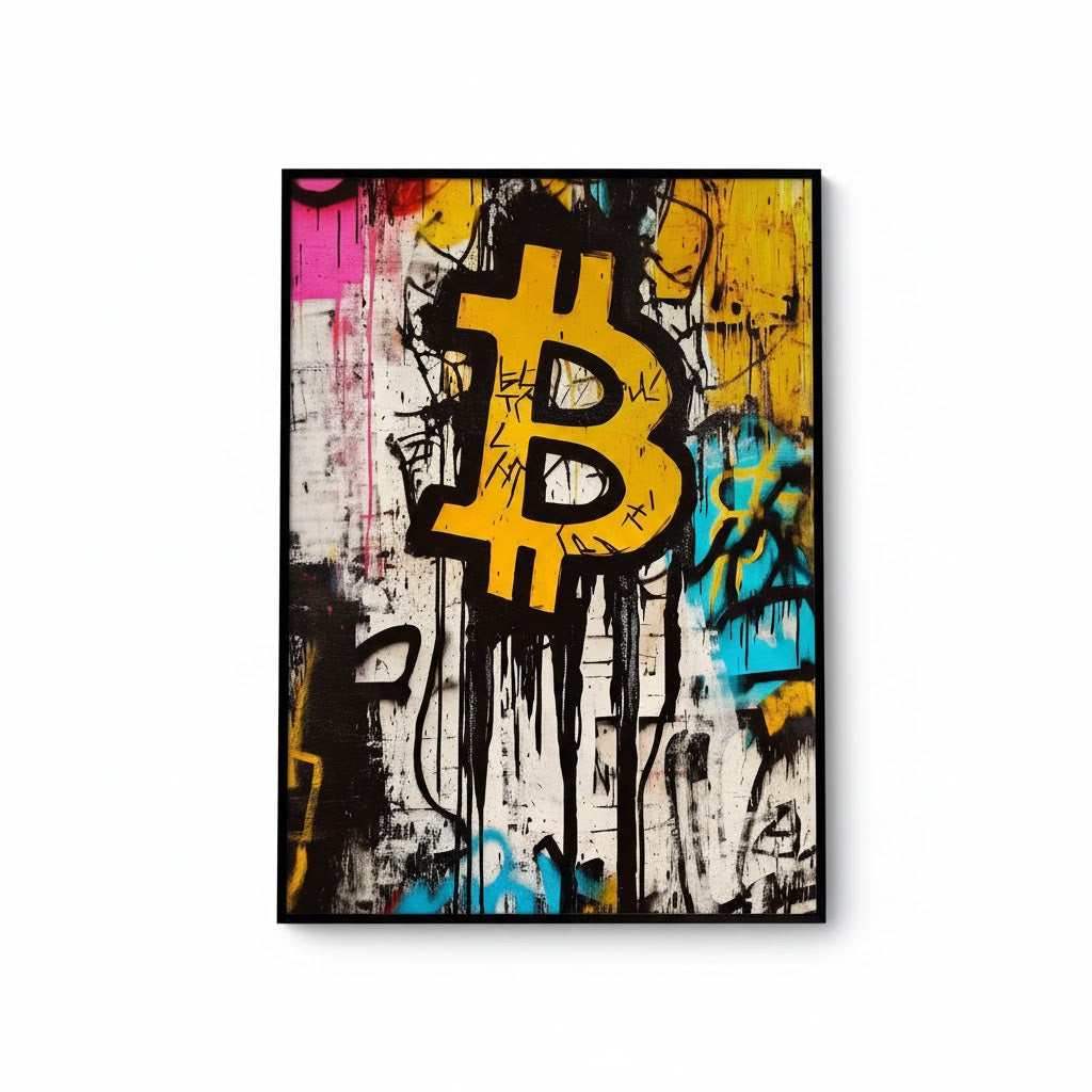 Bitcoin Graffiti Poster