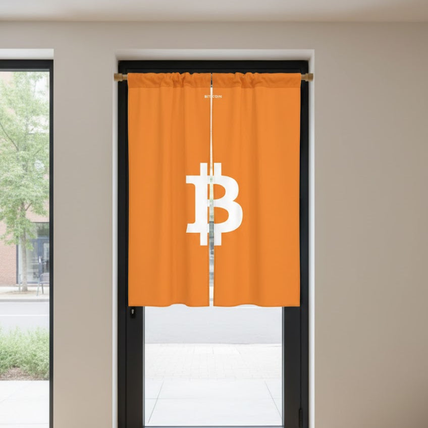 Crypto Logo Door Curtain Bitcoin
