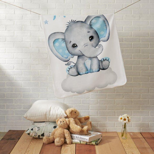 Personalized Elephant Blanket With Name IV01