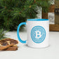 Baby Blue Bitcoin Casascius Coin Colored Mug - 11 oz.