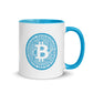 Baby Blue Bitcoin Casascius Coin Colored Mug - 11 oz.