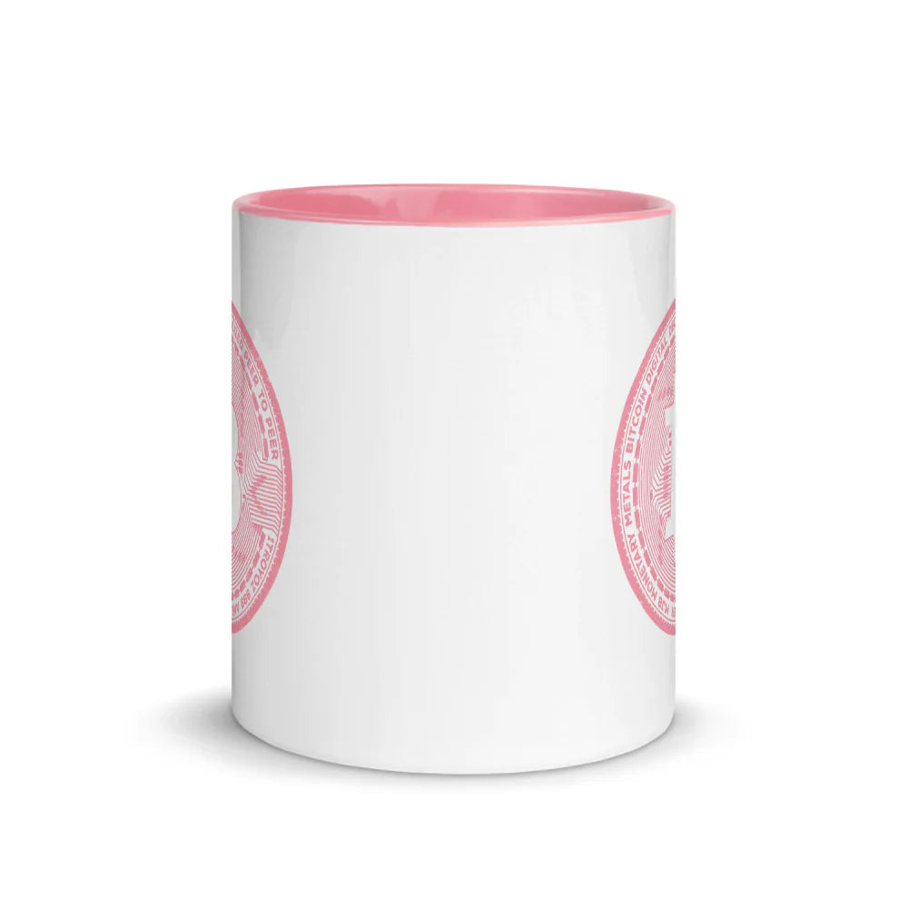 Light Pink Bitcoin Casascius Coin Colored Mug - 11 oz.