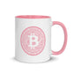 Light Pink Bitcoin Casascius Coin Colored Mug - 11 oz.